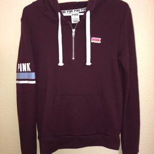 PINK half zip hoodie